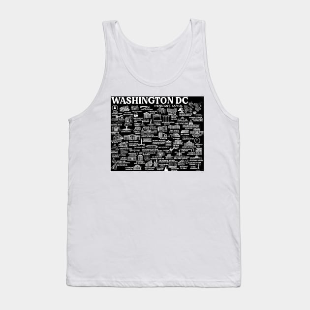 Washington DC Map Tank Top by fiberandgloss